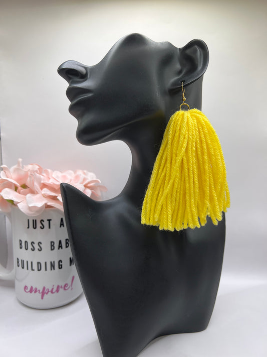 Exotic Yarn Earrings- Handmade