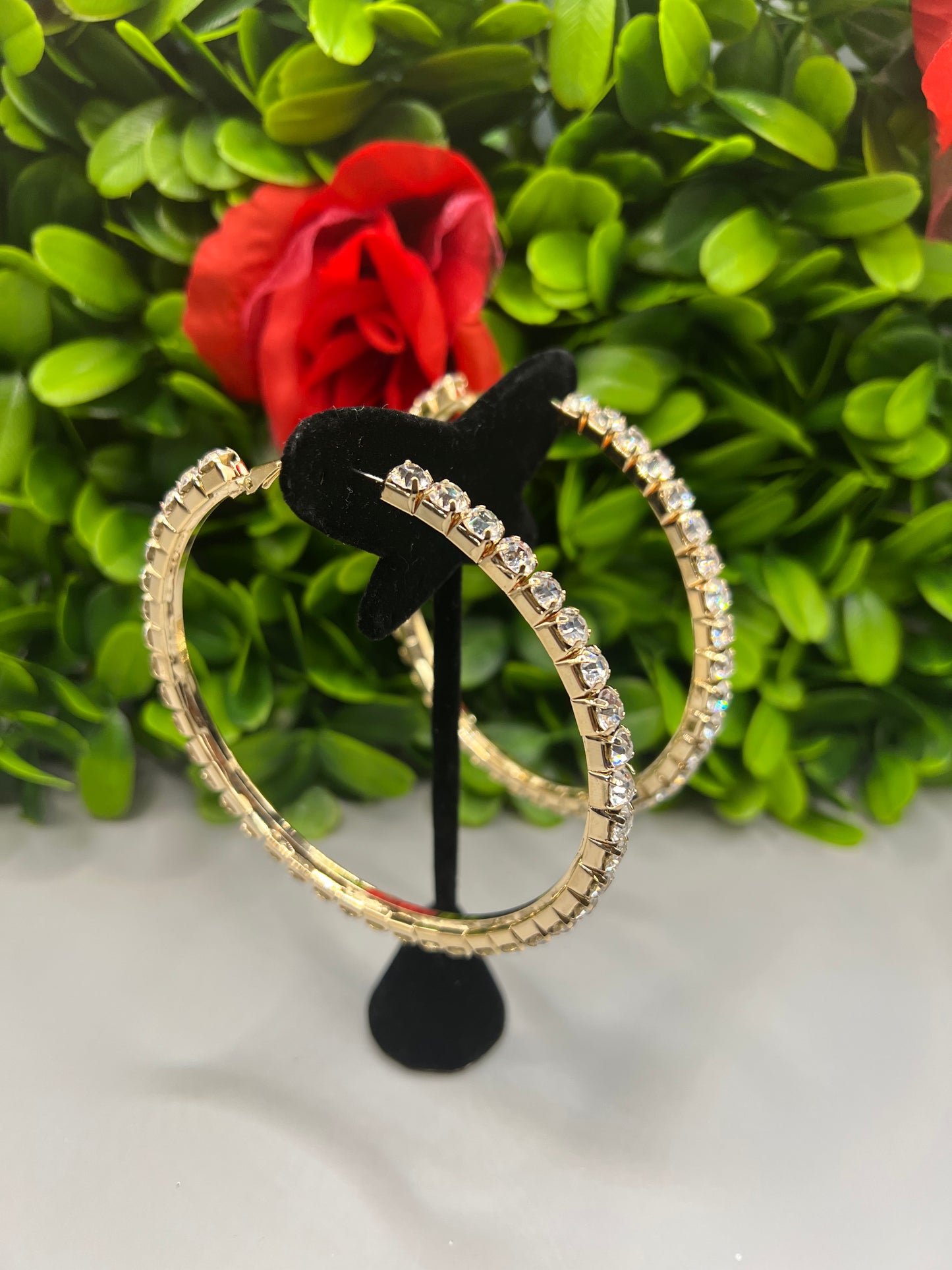 Xtra Large Rhinestone Hoops