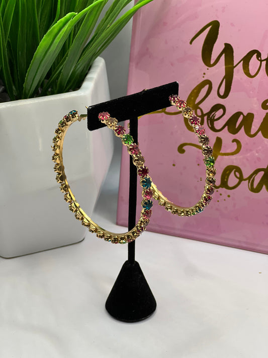 Multi Color Hoops Large