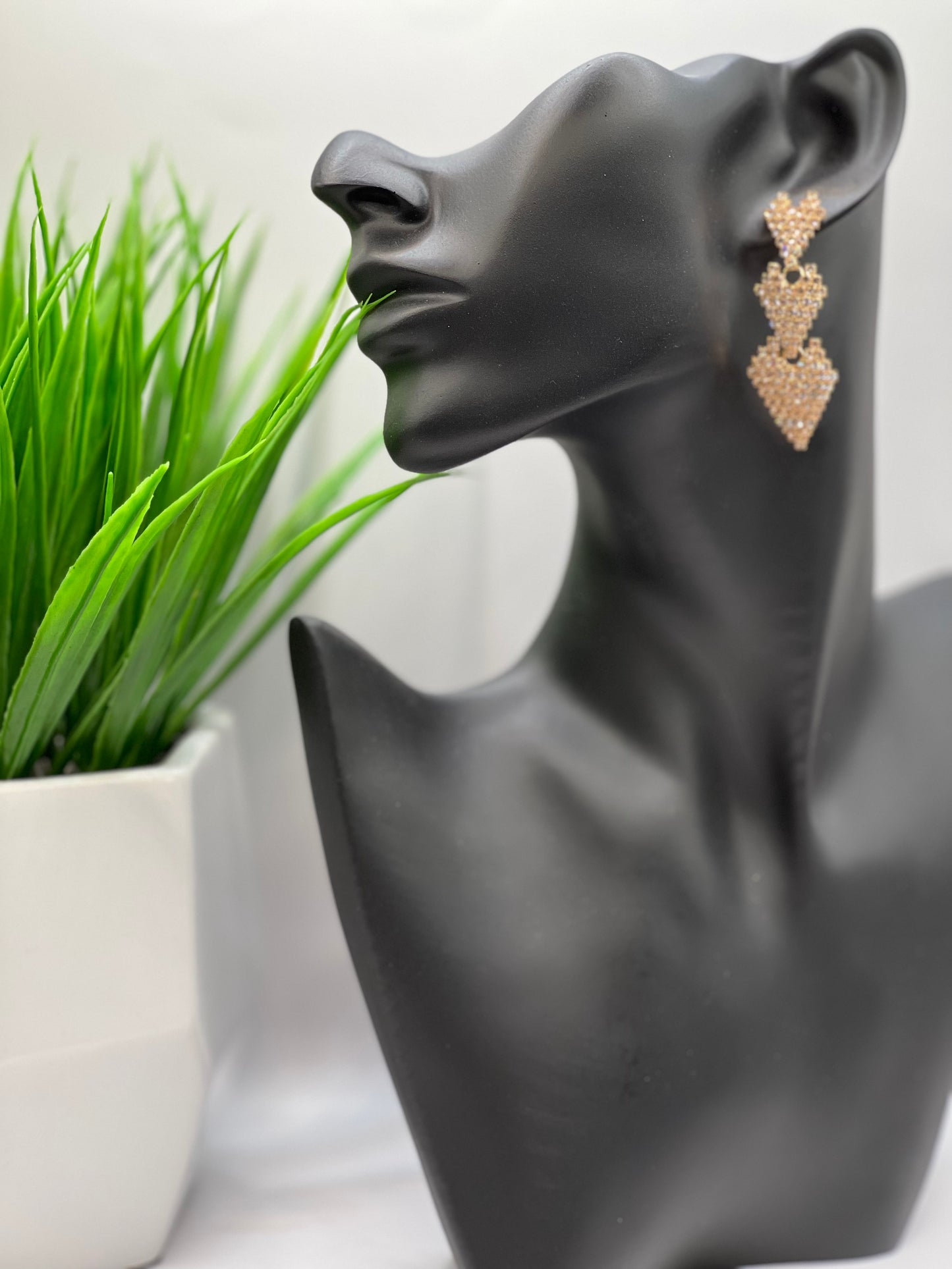 RoseGold Rhine Stone Hearts