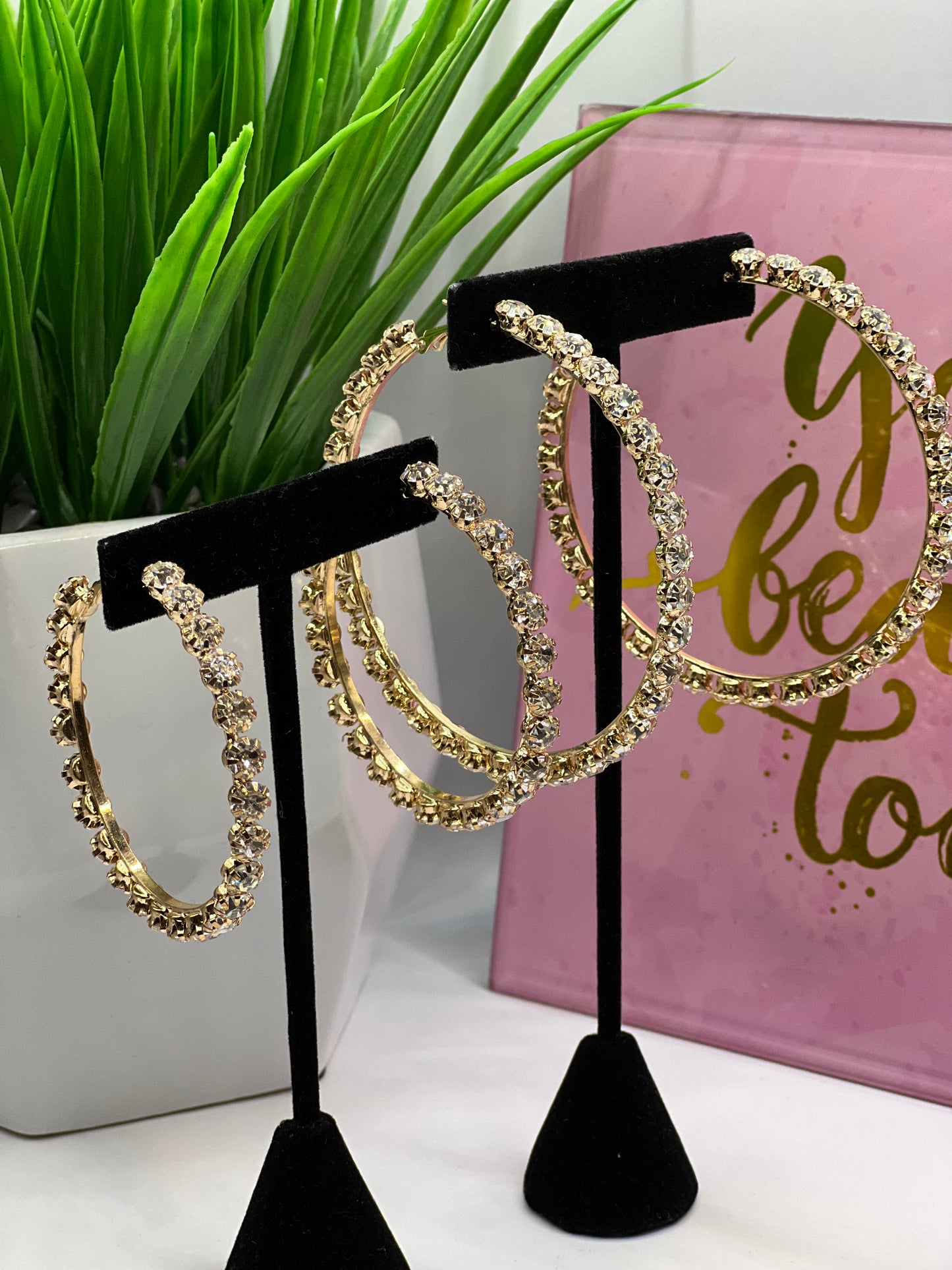 Rhinestone Hoops