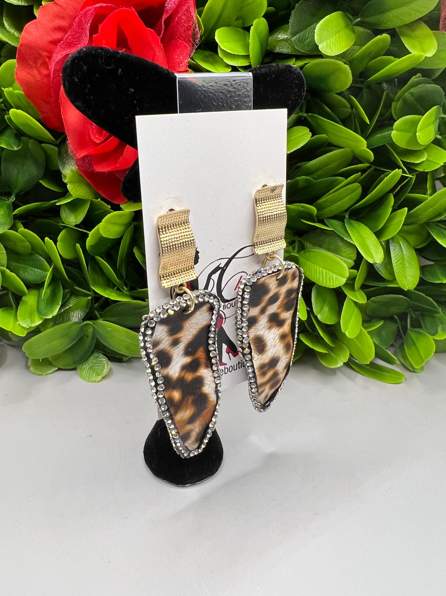 Leopard Dangle Earrings