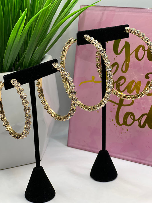 Rhinestone Hoops