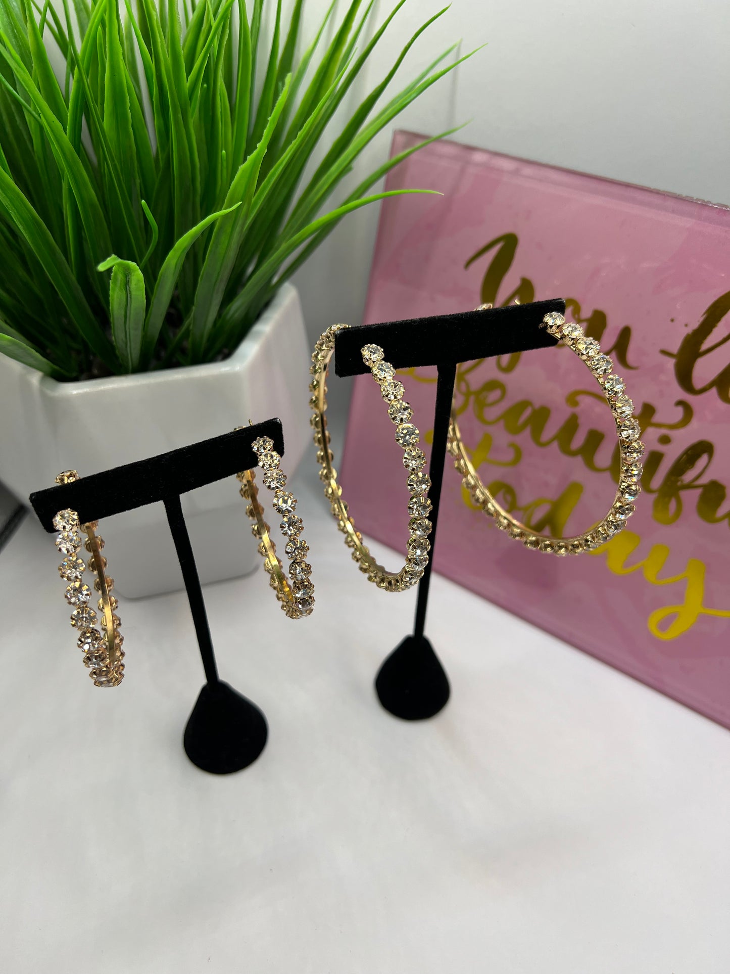 Rhinestone Hoops