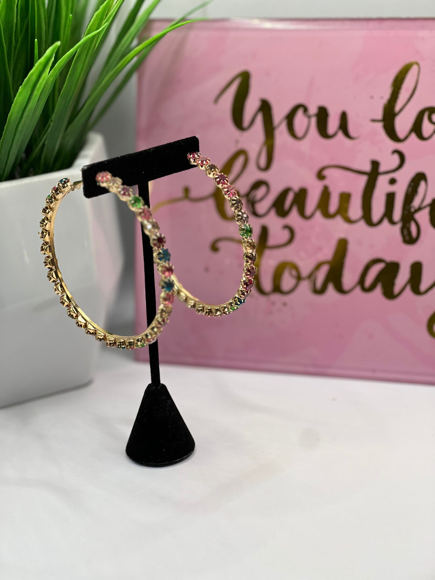 Multi Color Hoops Large