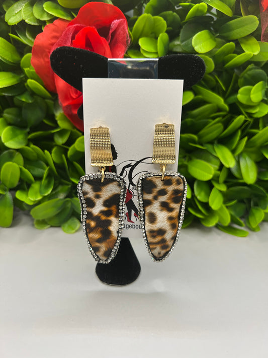 Leopard Dangle Earrings